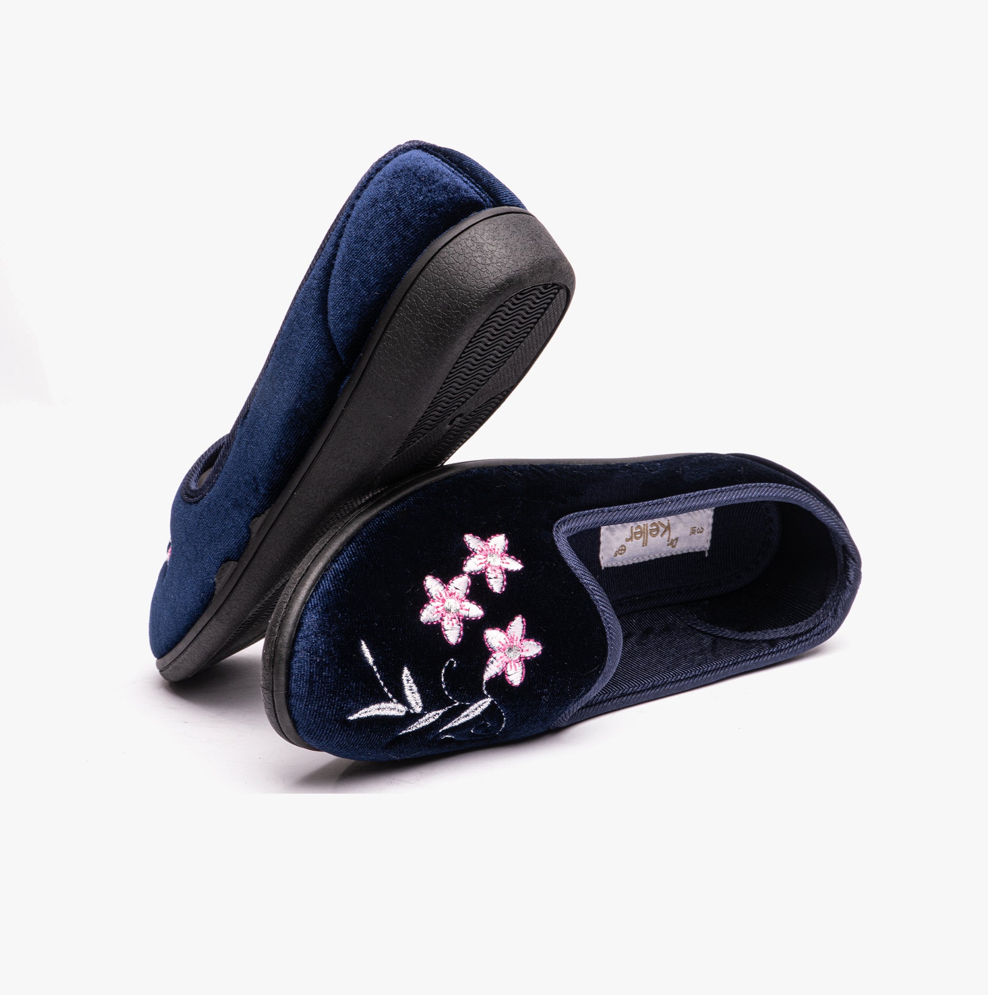 Dr Keller VERA Womens Ballerina Slippers Navy