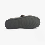 Dr Keller DR VELVIT Womens Slippers Grey bottom view showcasing synthetic sole design and texture.
