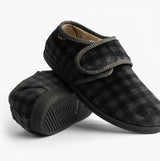 Dr Keller DARREN VELC Mens Touch Fasten Slippers Grey