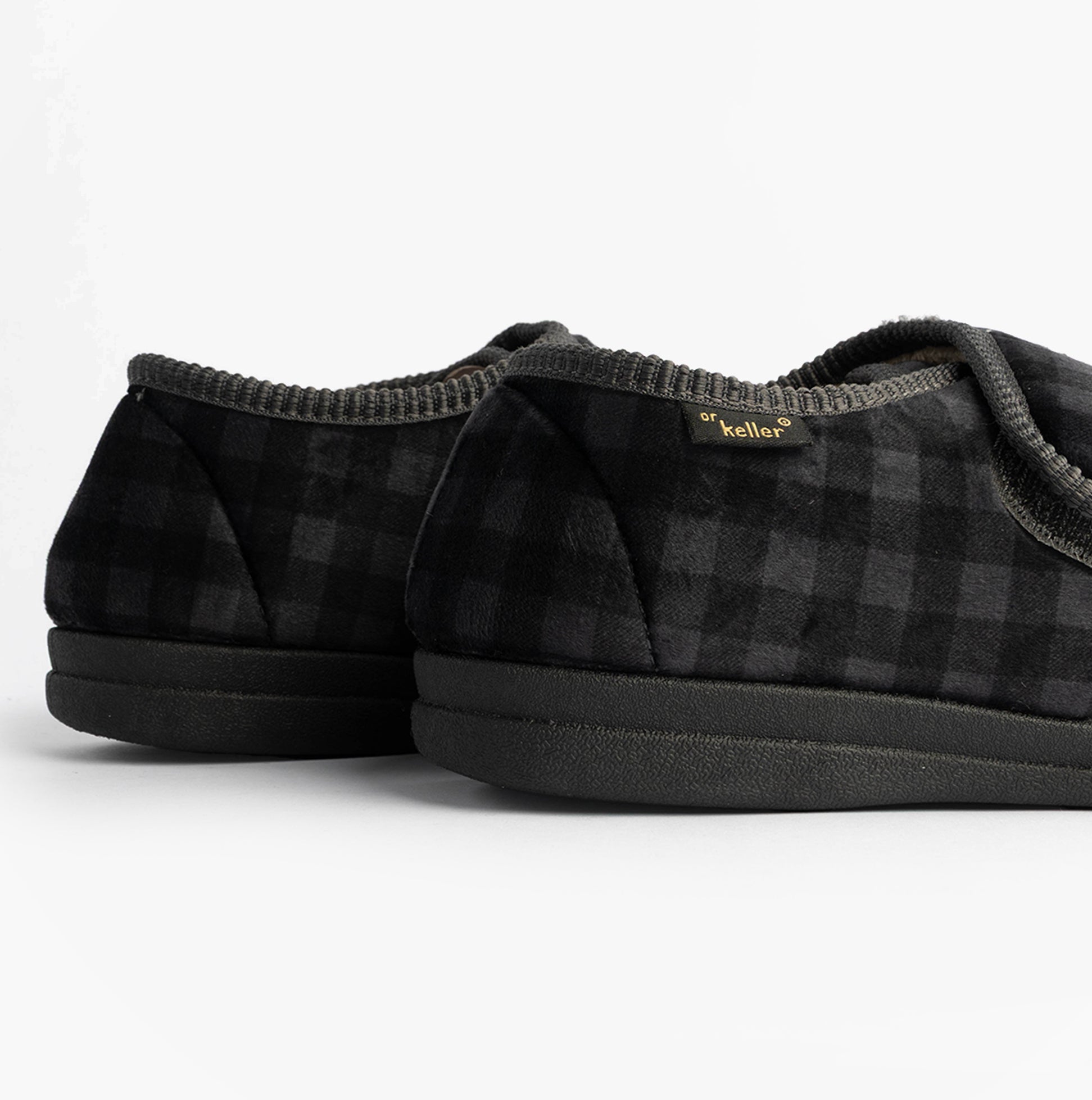 Dr Keller DARREN VELC Mens Touch Fasten Slippers Grey