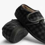 Dr Keller DARREN VELC Mens Touch Fasten Slippers Grey