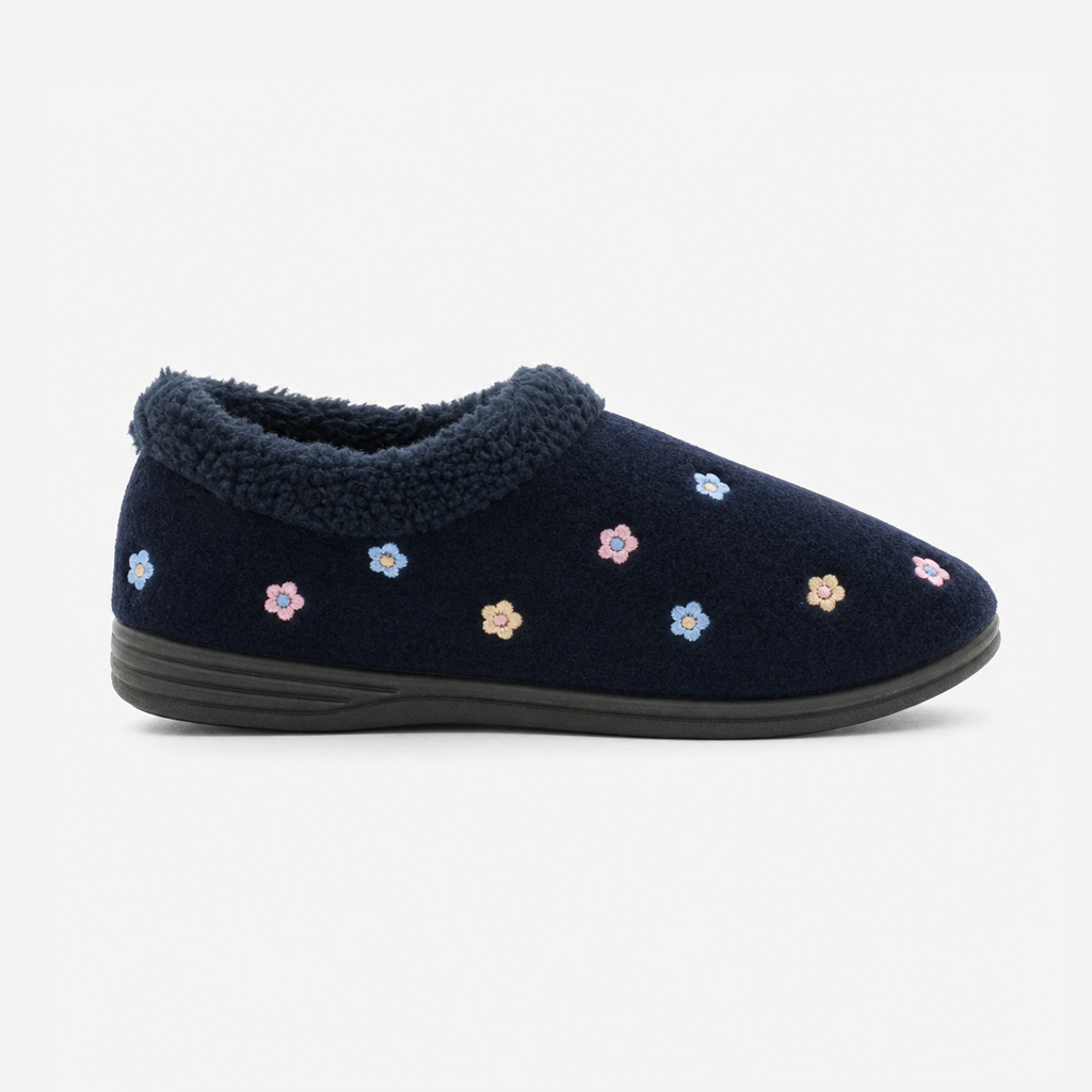 Dr Keller LAYLA Womens Full Slippers Navy