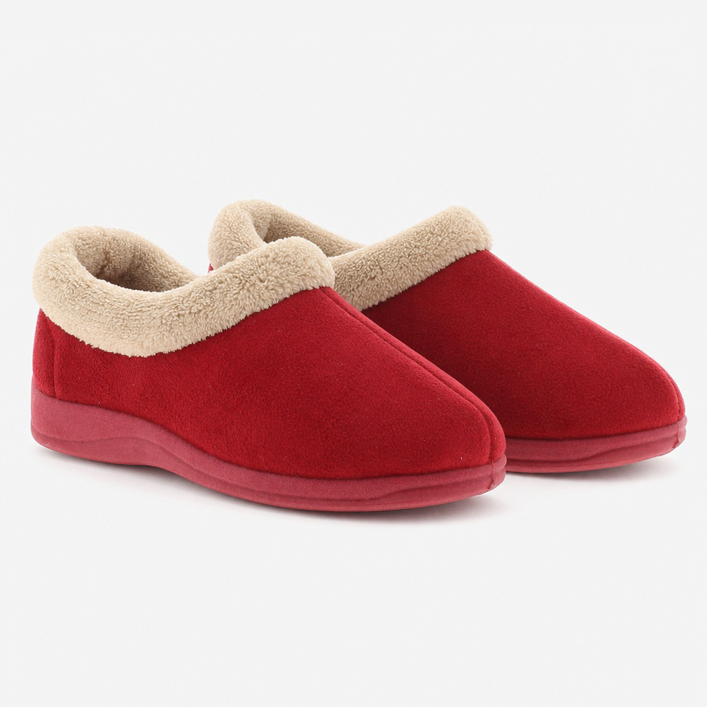Dr Keller RIPLEY Womens Full Slippers Burgundy
