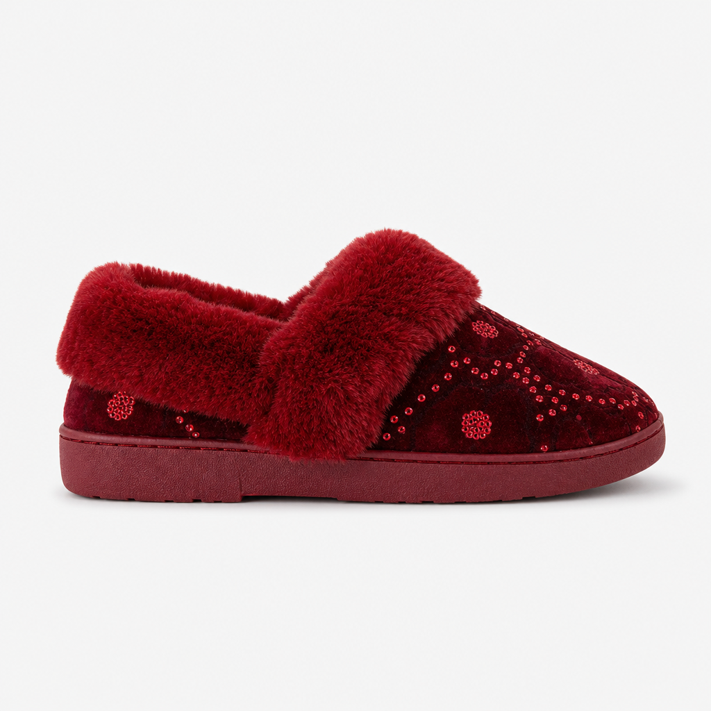 Dr Keller ROSALEE Womens Full Slippers Burgundy