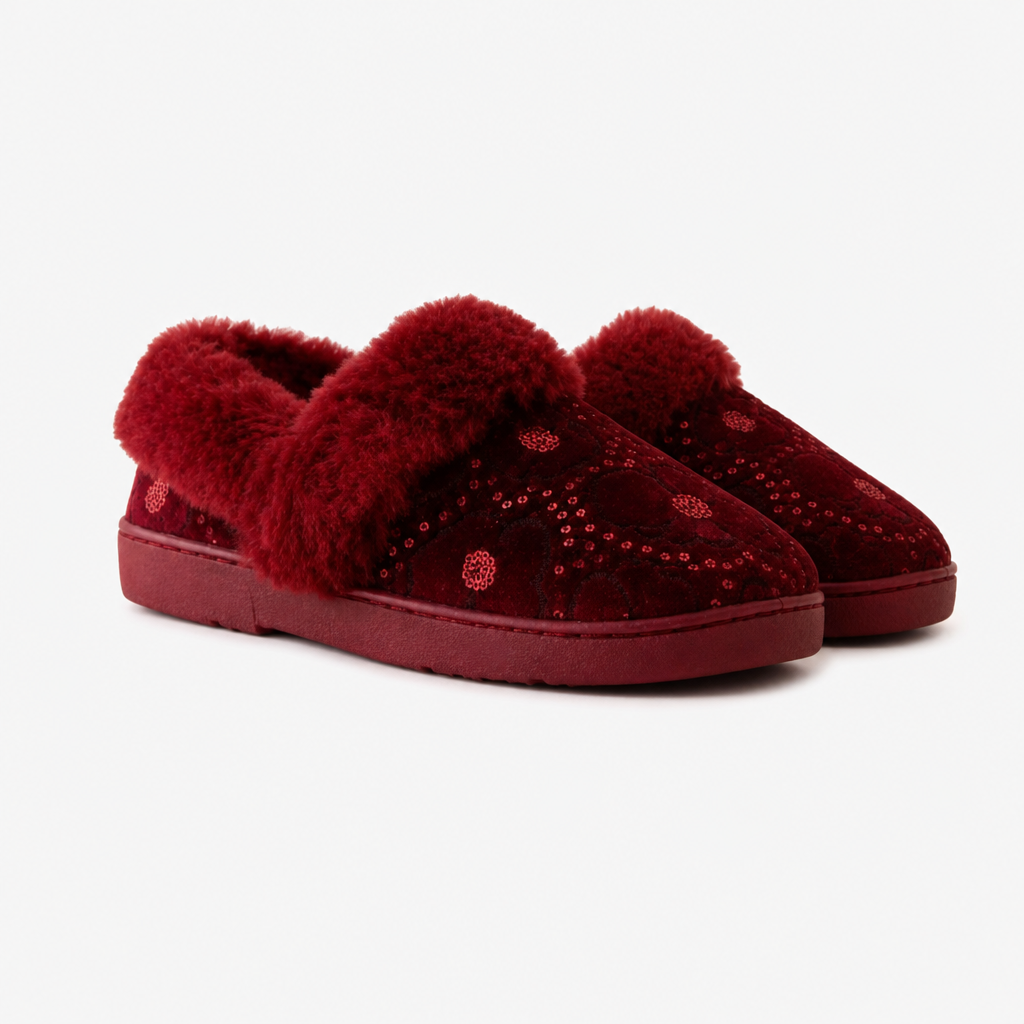 Dr Keller ROSALEE Womens Full Slippers Burgundy