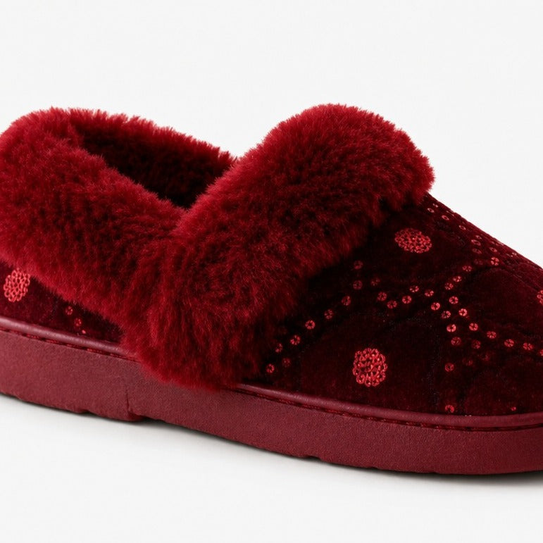 Dr Keller ROSALEE Womens Full Slippers Burgundy