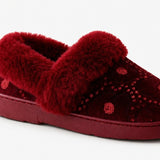 Dr Keller ROSALEE Womens Full Slippers Burgundy