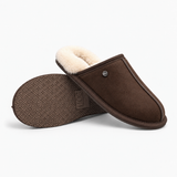 HOS Sheepskin EDWIN Mens Mules Espresso