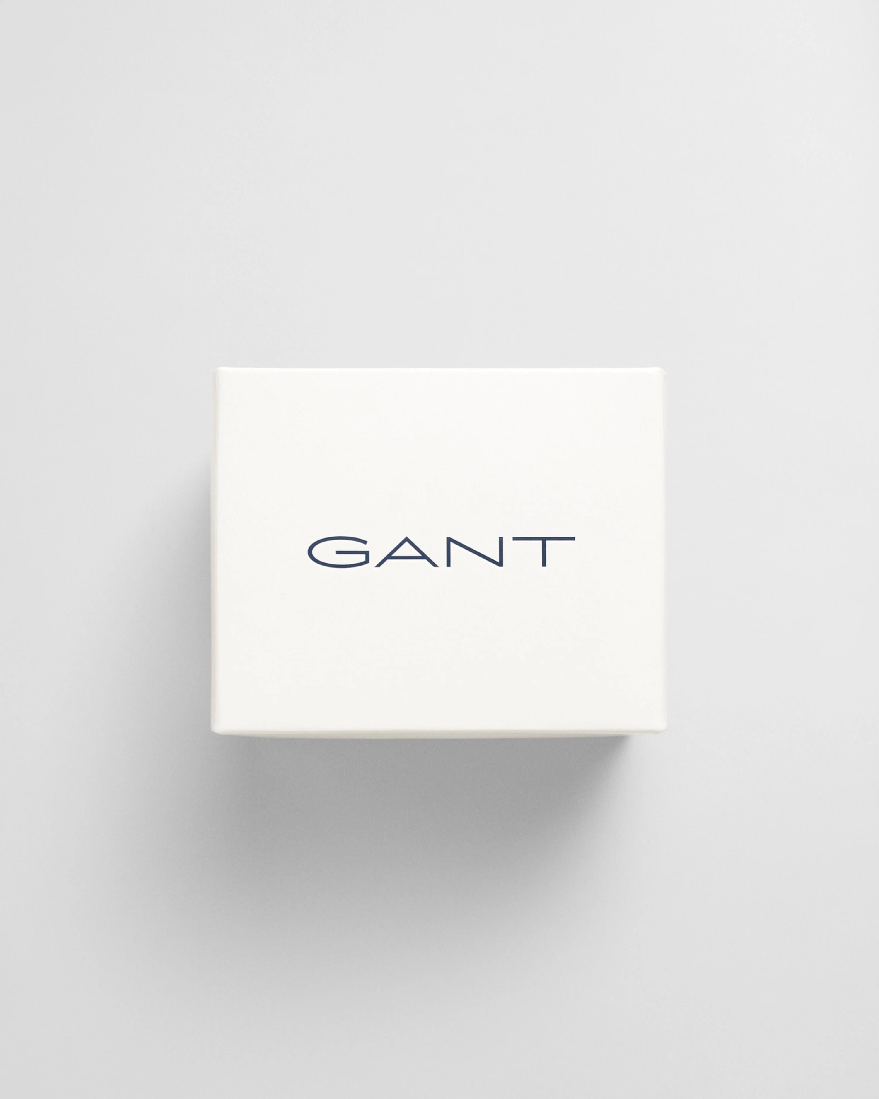 GANT CHECK SOCKS 2-Pack GIFT BOX Mens Evening Blue top view of white gift box featuring GANT logo.