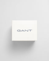 GANT SHIELD RUGGER STRIPE SOCKS 2-Pack Mens Clear Sky gift box top view with GANT branding.