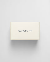 GANT SHIELD TIE STRIPE SOCKS 3-Pack Mens Bright Red gift boxed top view of GANT branded box.