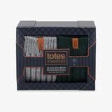Totes Toasties CHUNKY THERMAL WOOL BLEND SLIPPER SOCKS (TWIN PACK) Mens Slipper Socks Grey / Green