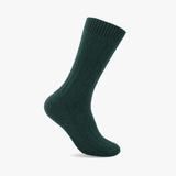Totes Toasties CHUNKY THERMAL WOOL BLEND SLIPPER SOCKS (TWIN PACK) Mens Slipper Socks Grey / Green
