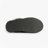 HOS Sheepskin AYLA Womens Real Sheepskin Mule Slippers Black