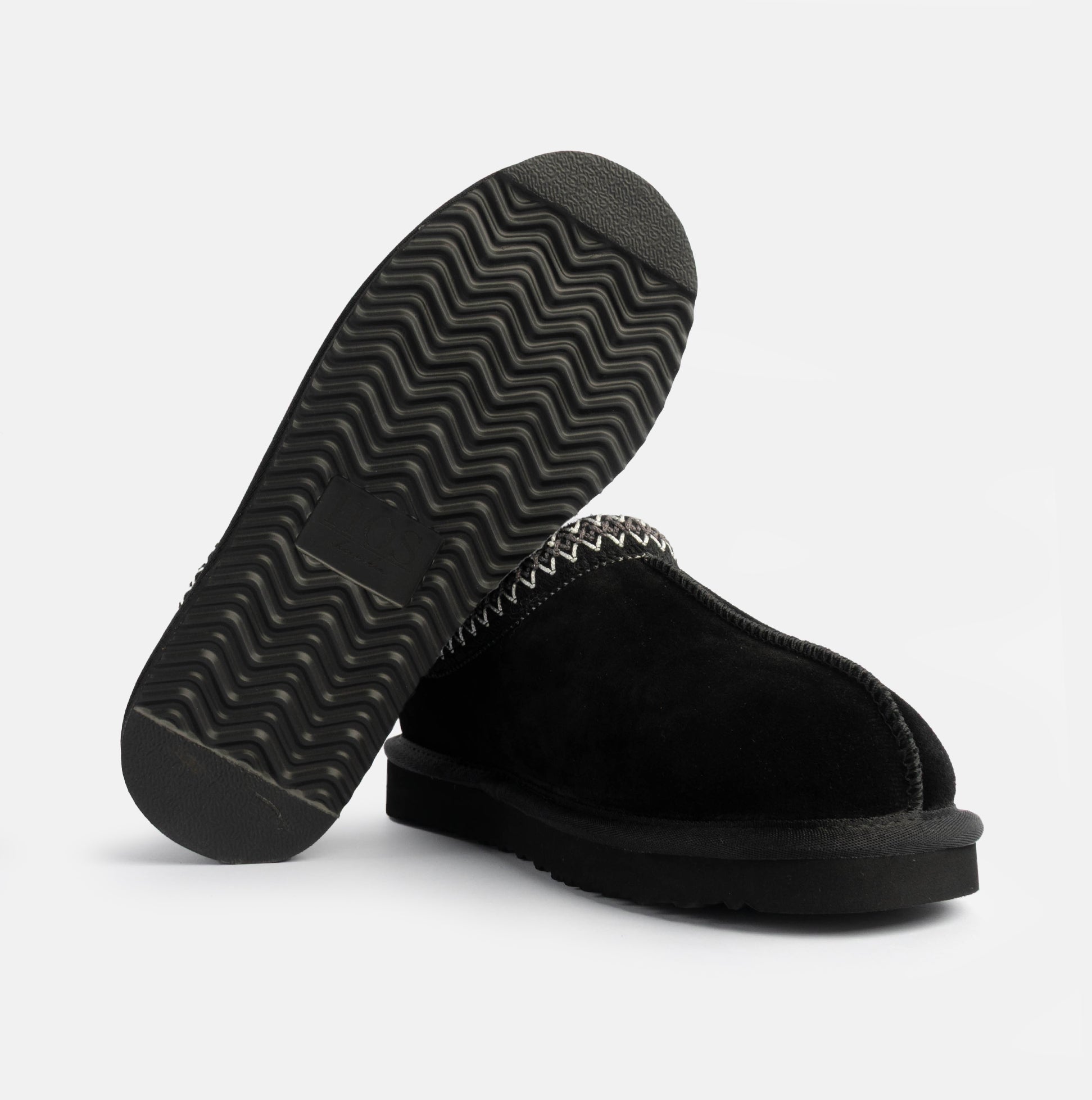 HOS Sheepskin BELLA Womens Full Slippers Black