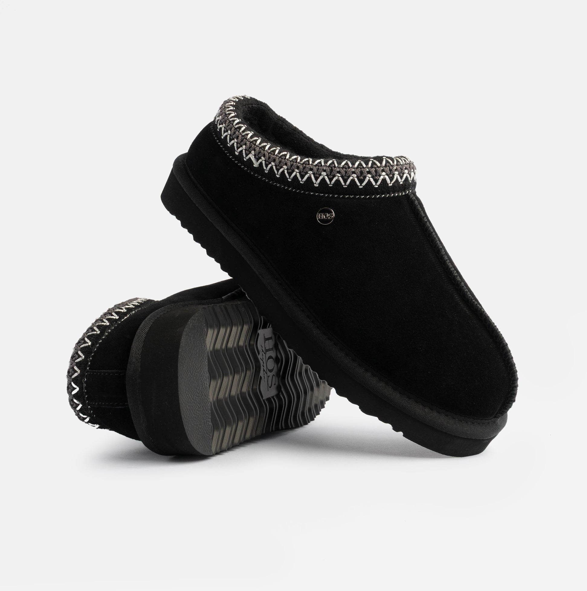 HOS Sheepskin BELLA Womens Full Slippers Black