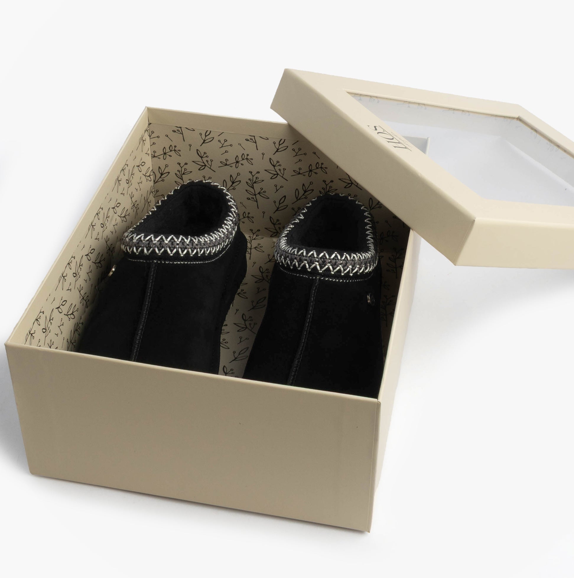 HOS Sheepskin BELLA Womens Full Slippers Black