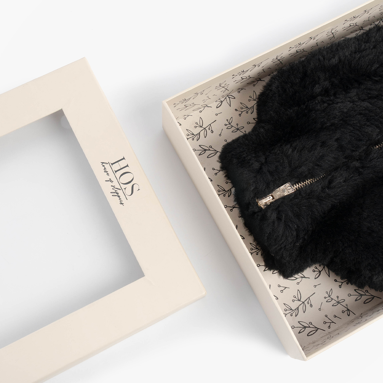 HOS Sheepskin IRIS Hot Water Bottle Cover Black