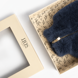 HOS Sheepskin IRIS Hot Water Bottle Cover Navy