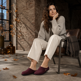 Haflinger SOFT Womens Mules Bordeaux