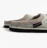 Haflinger OLAF Womens Snowman Mule Slippers Light Grey