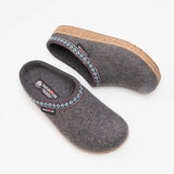 Haflinger FRANZL Womens Wool Clogs Anthracite