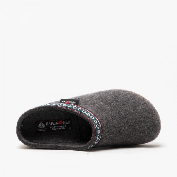 Haflinger FRANZL Womens Wool Clogs Anthracite