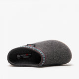 Haflinger FRANZL Womens Wool Clogs Anthracite
