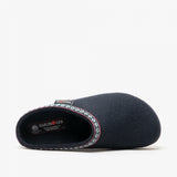 Haflinger FRANZL Womens Wool Clogs Navy