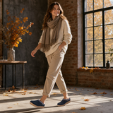 Haflinger FRANZL Womens Mules Mittelblau