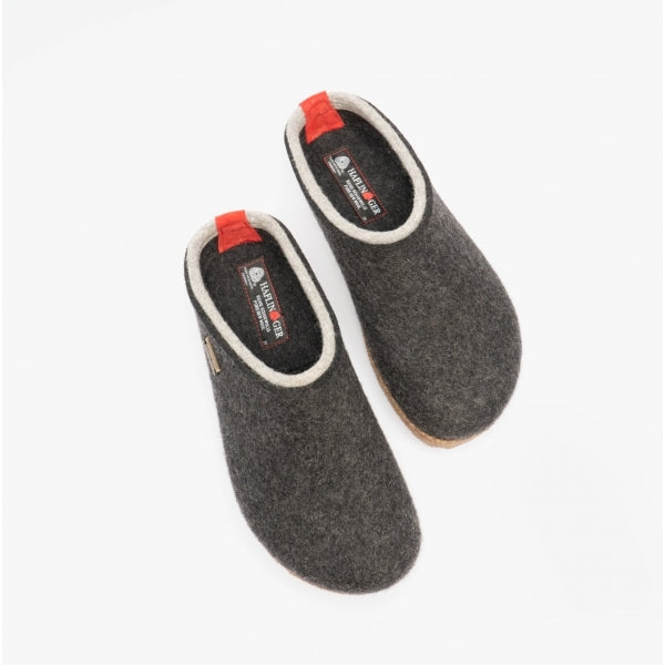 Haflinger KRIS Womens Slipper Mules Graphite