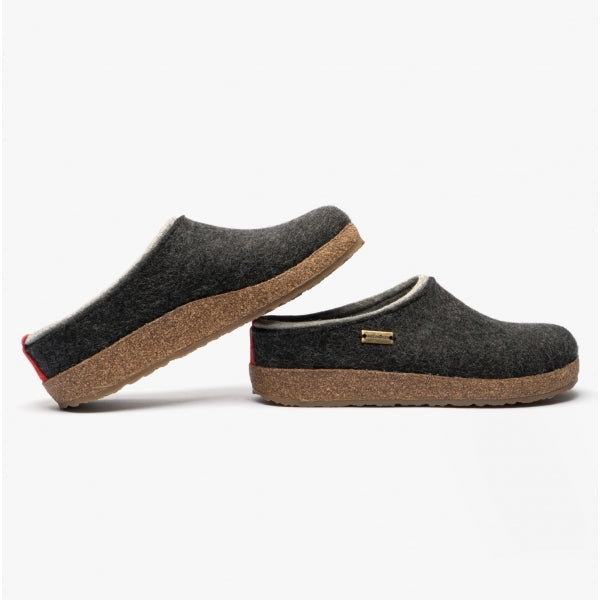 Haflinger KRIS Womens Slipper Mules Graphite