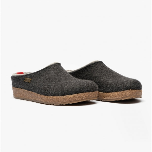 Haflinger KRIS Womens Slipper Mules Graphite