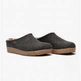 Haflinger KRIS Womens Slipper Mules Graphite