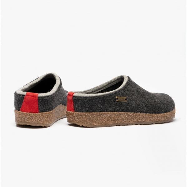 Haflinger KRIS Womens Slipper Mules Graphite