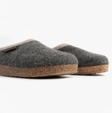 Haflinger PANDA Womens Felt Clogs Anthracite