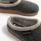 Haflinger PANDA Womens Felt Clogs Anthracite
