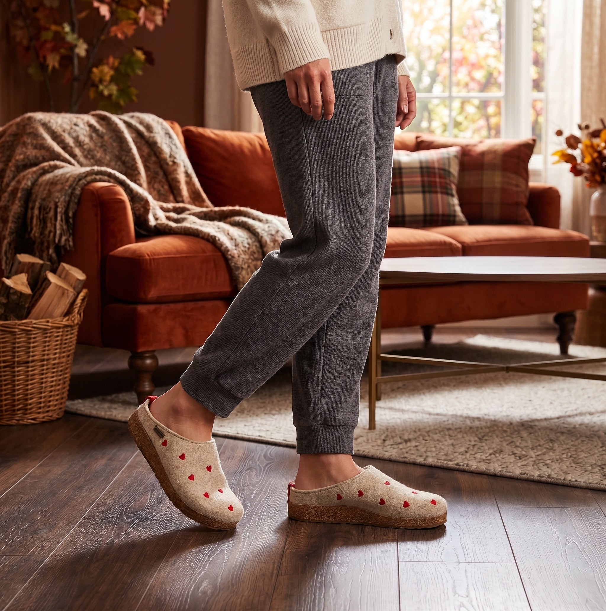 Haflinger CUORICINI Womens Mules Beigemeliert