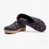 Haflinger CUORICINI Womens Mules Mittelblau