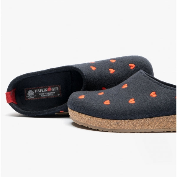 Haflinger CUORICINI Womens Mules Mittelblau