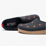 Haflinger CUORICINI Womens Mules Mittelblau