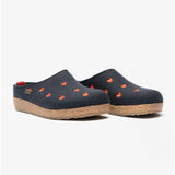 Haflinger CUORICINI Womens Mules Mittelblau