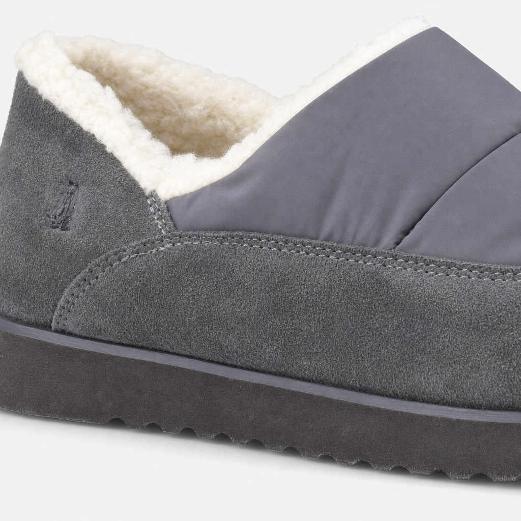 Hush Puppies SUSIE Womens Full Slippers Grey