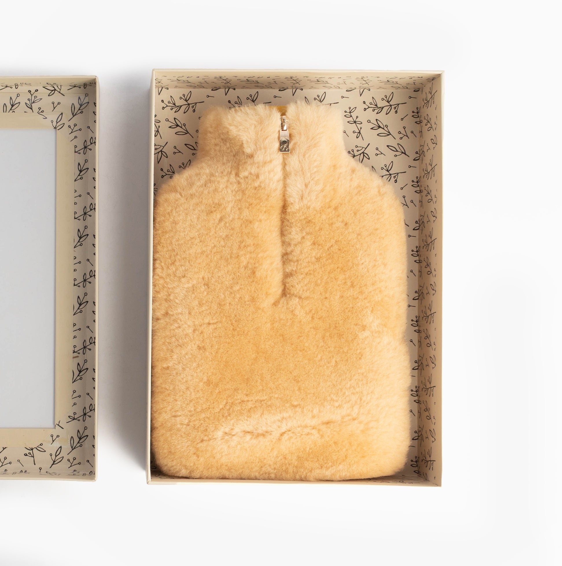HOS Sheepskin IRIS Hot Water Bottle Cover Chestnut