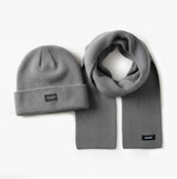 Jack & Jones DNA Mens Hat & Scarf Grey Melange