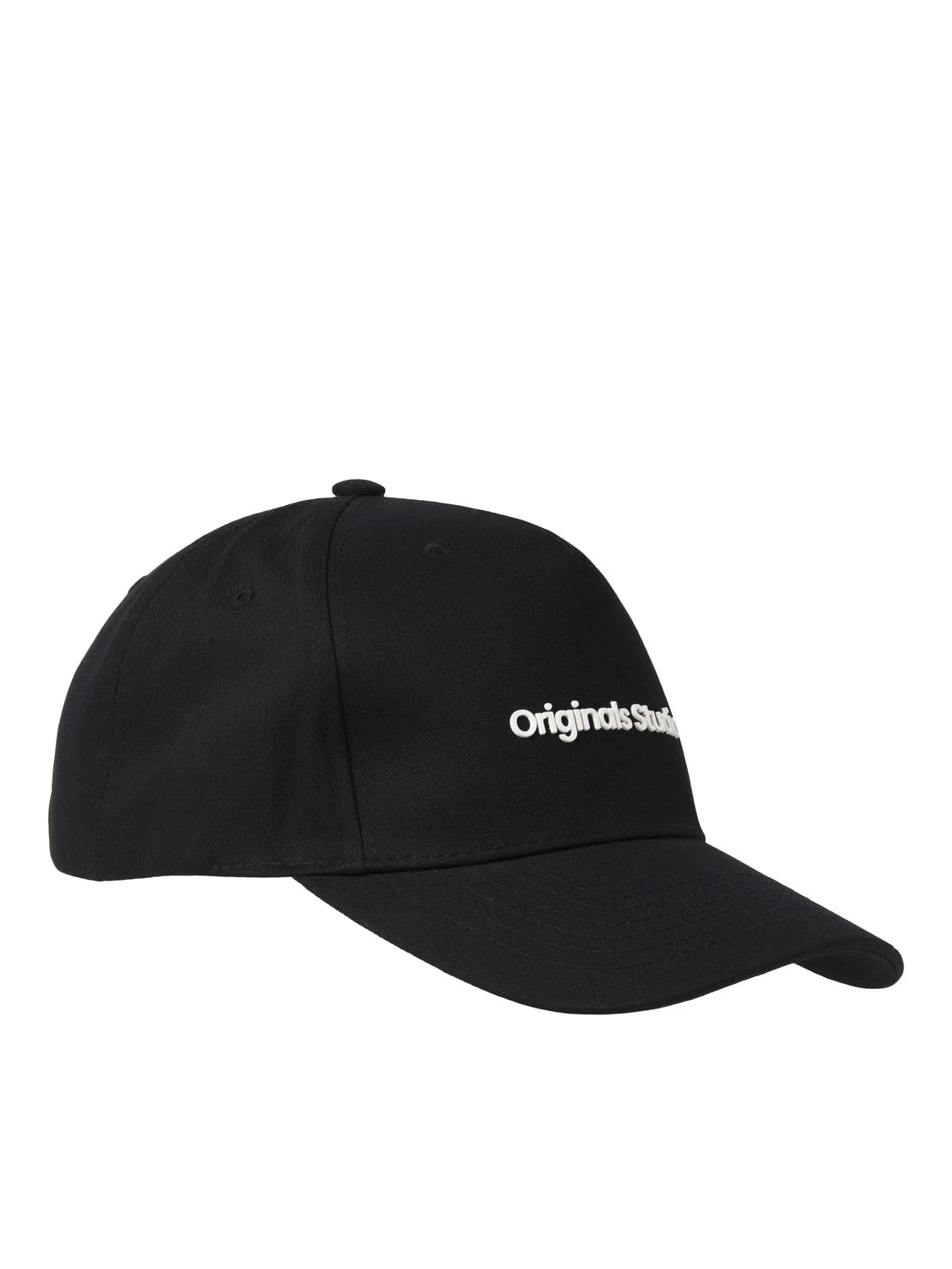 Jack & Jones VESTERBRO Mens Cap Black side view showcasing the stylish design and comfort material.