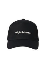 Jack & Jones VESTERBRO Mens Cap Black front view showing stylish design and logo detail.