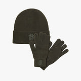 Jack & Jones TRAIN Mens Hat & Gloves Set Peat