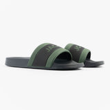 Jack & Jones JARRED Mens Sliders Anthracite side view showcasing synthetic material and slip-on design.
