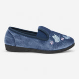 Jo & Joe CHERISH Womens Full Slippers Navy